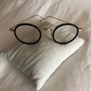 Thom Browne Black & Shiny Gold Optical Glasses